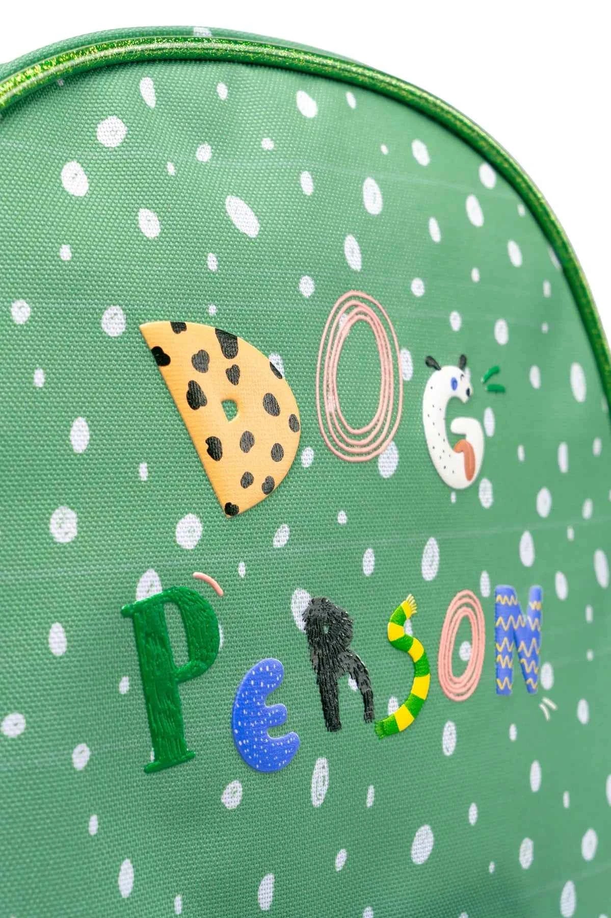 Mochila Dog Person Green Furry