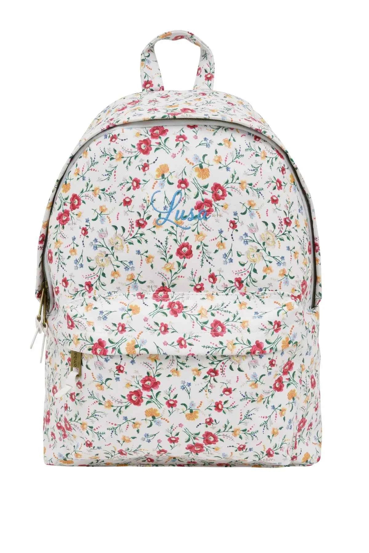 Mochila Lusa White Flowers