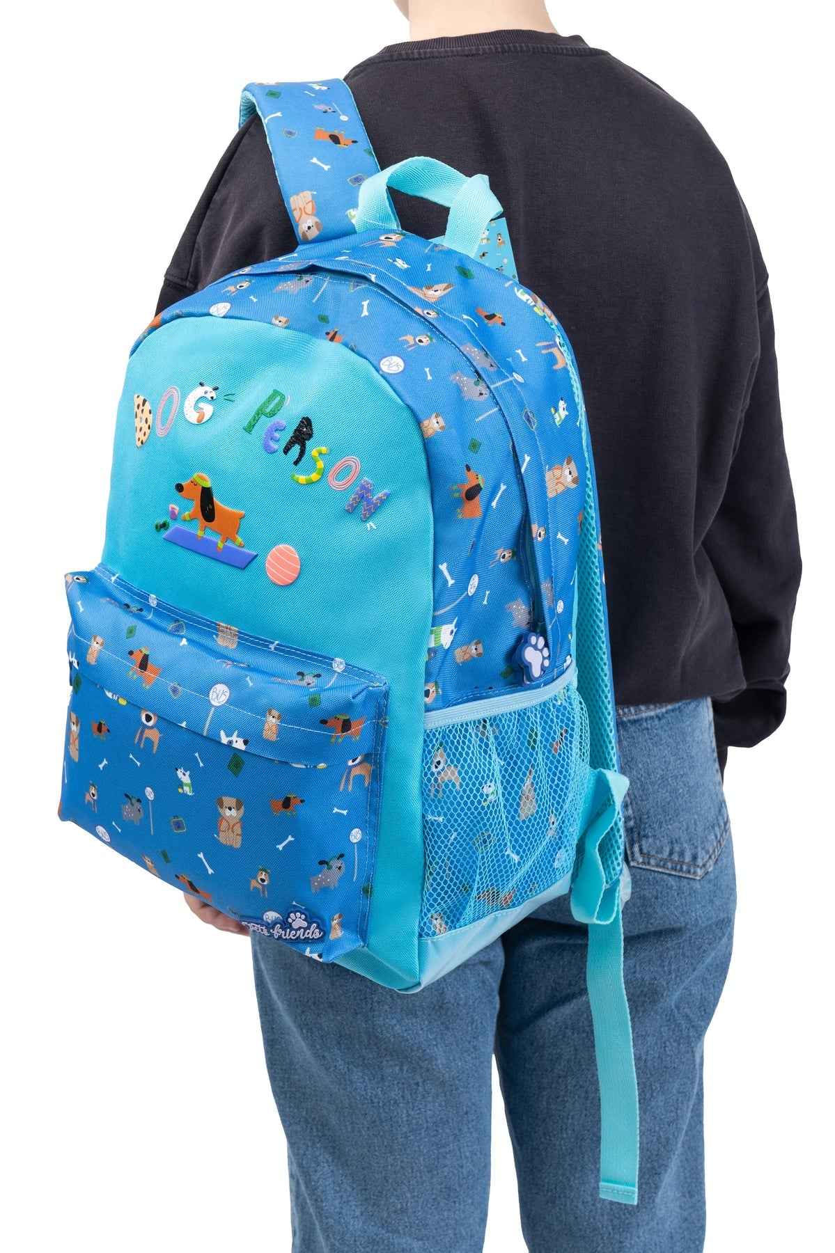 Mochila Dog Person Blue