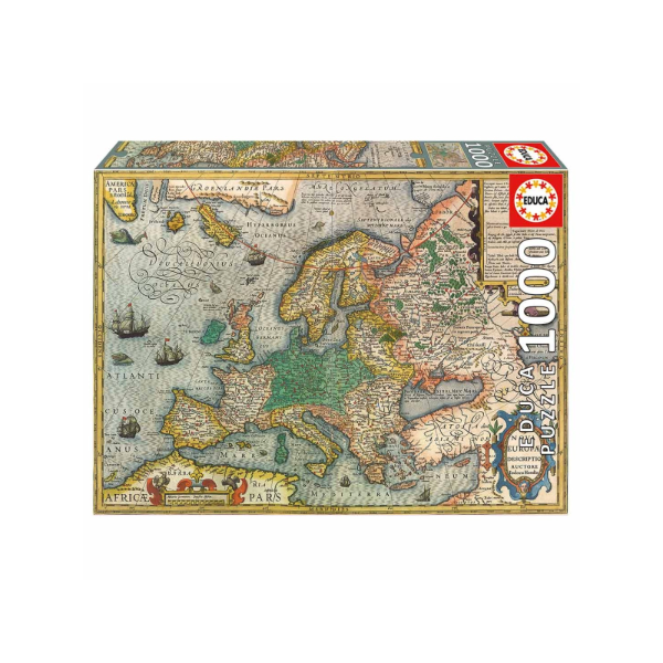 Puzzle EDUCA 1000 peças mapa da Europa