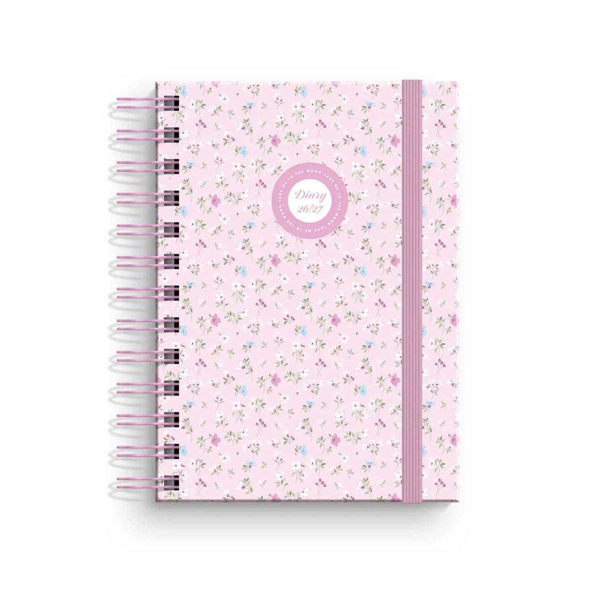 Agenda Escolar A6 Cute Pink Moonflower 2026/2027