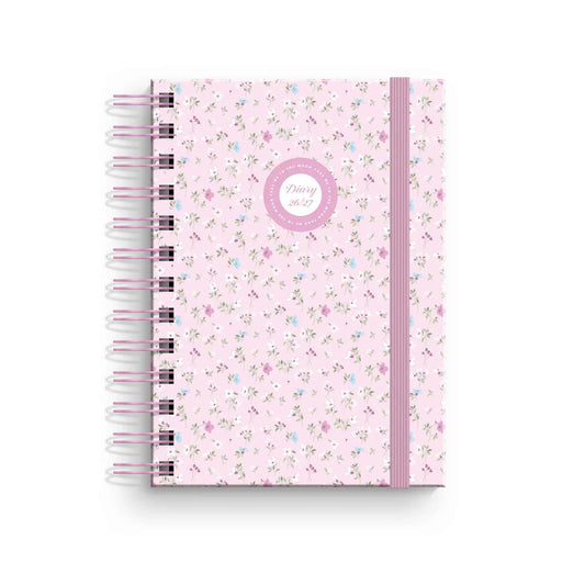 Agenda Escolar A6 Cute Pink Moonflower 2026/2027