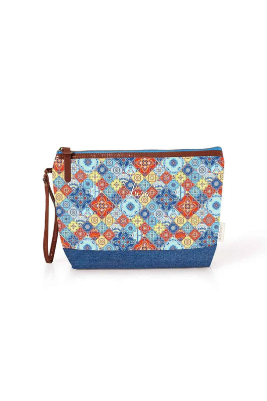 Necessaire Ambar Lusa Tile Blue