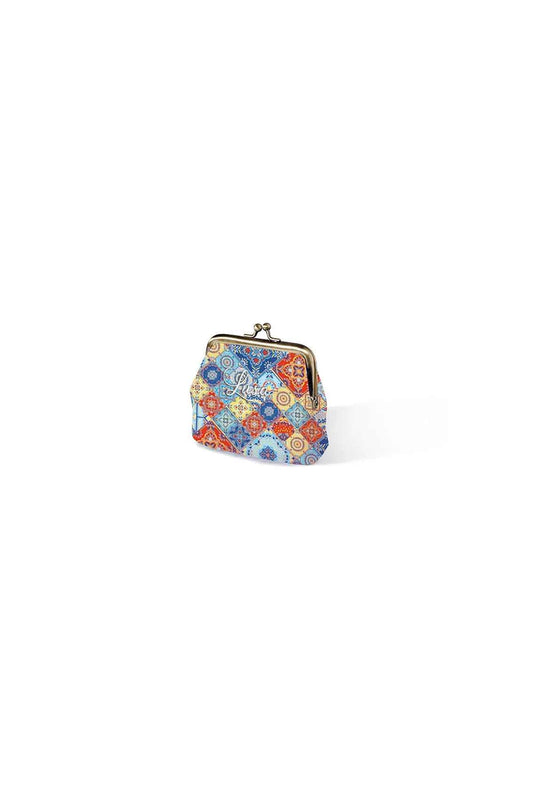 Bolsa Porta-Moedas Ambar Lusa Tile Blue