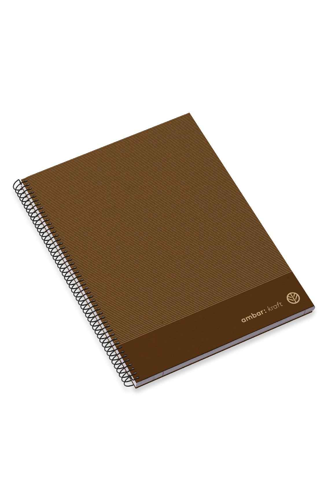 Caderno Espiral Kraft Capa Dura A4 Pautado