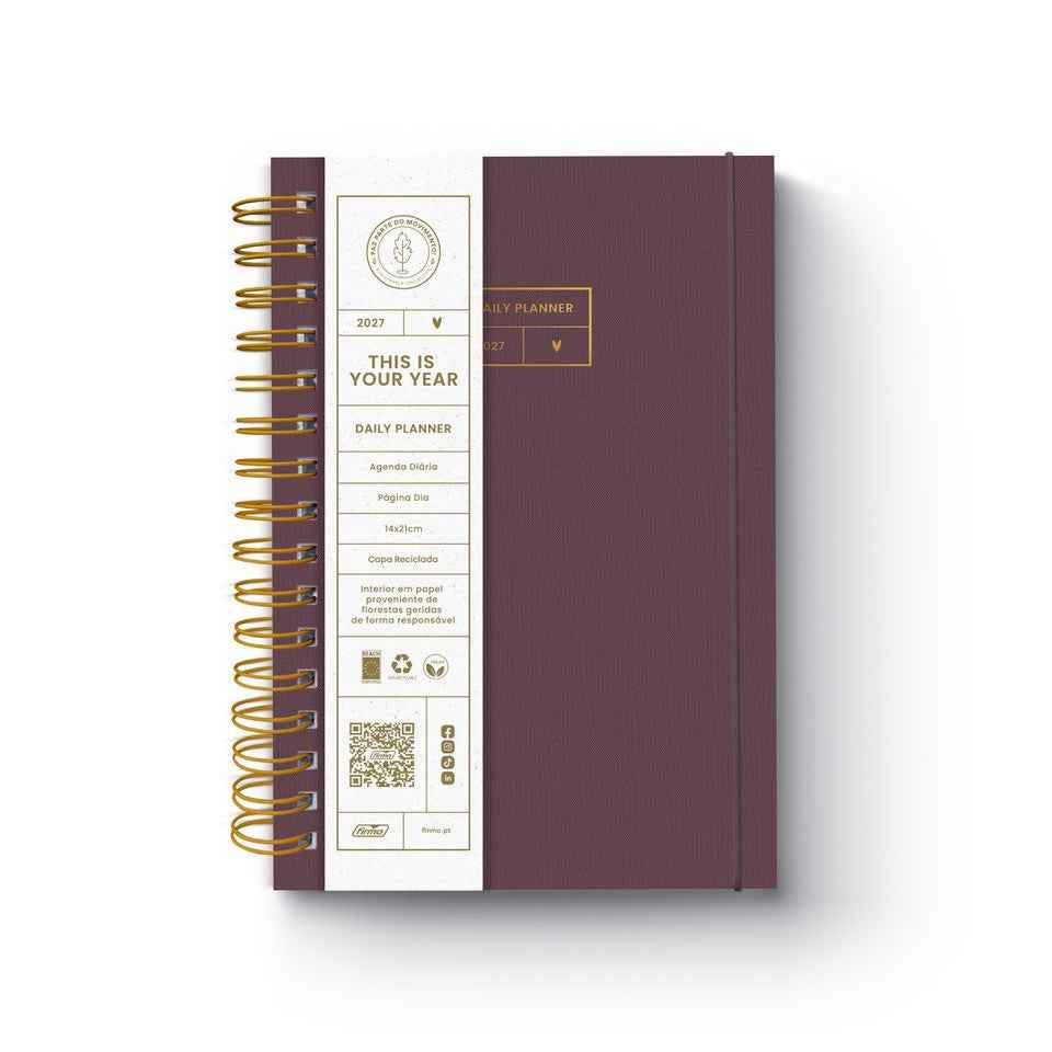 Agenda Diária 2027 Eco Elle FSC Mix Espiral