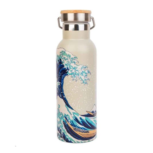 Garrafa de Metal A Grande Onda de Kanagawa Hokusai