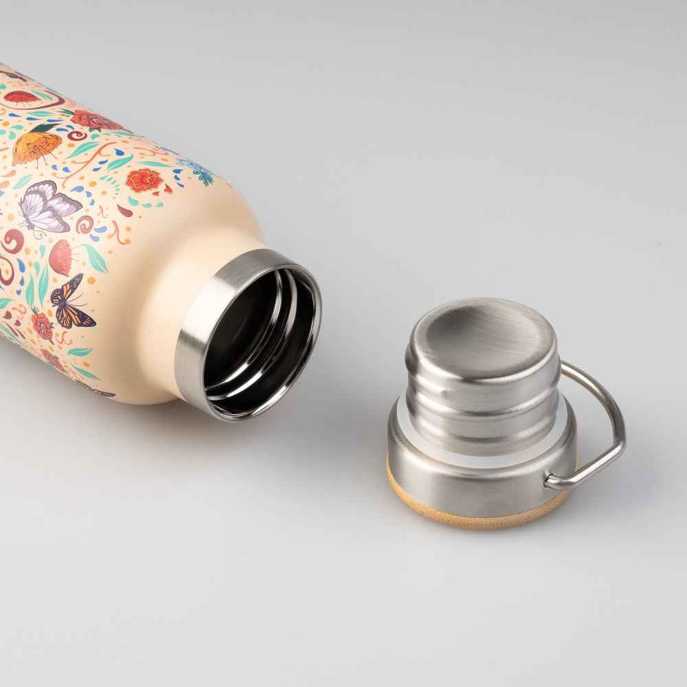Garrafa Metálica Com Asa Frida Kahlo Viva La Vida