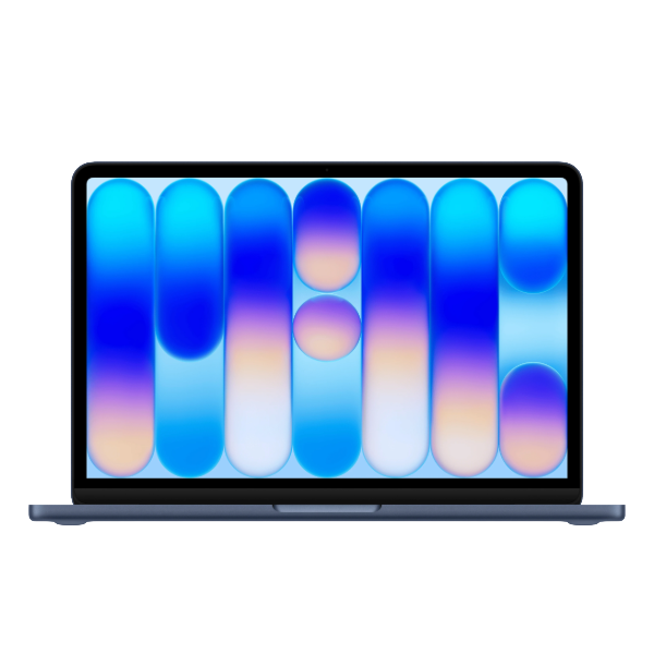 Vista de perfil do portátil ultra-fino Apple MacBook Neo de 13 polegadas, destacando a sua estrutura minimalista de alumínio escurecido e portas laterais de ligação.
