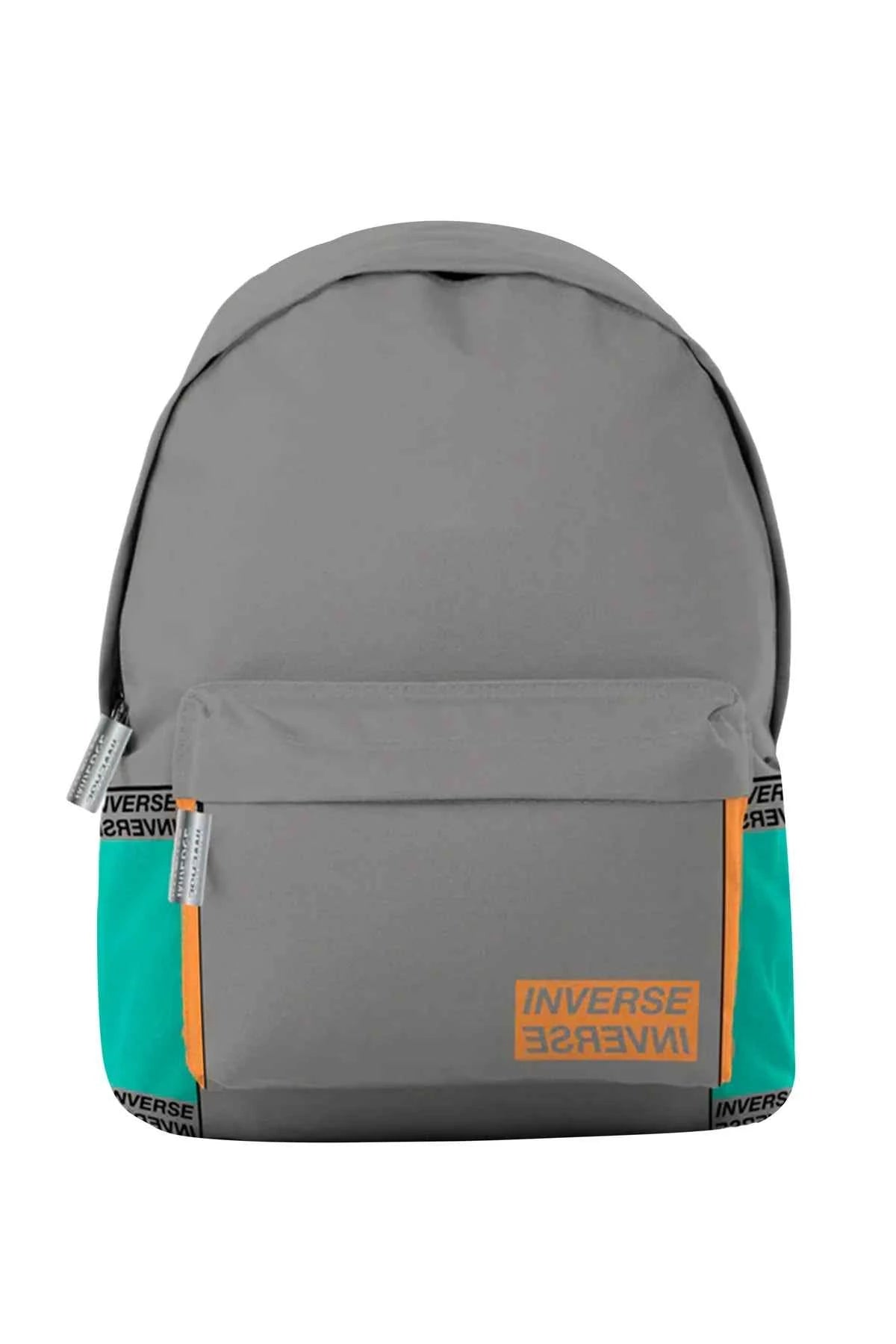Mochila 2 Fechos Campus Grey Inverse