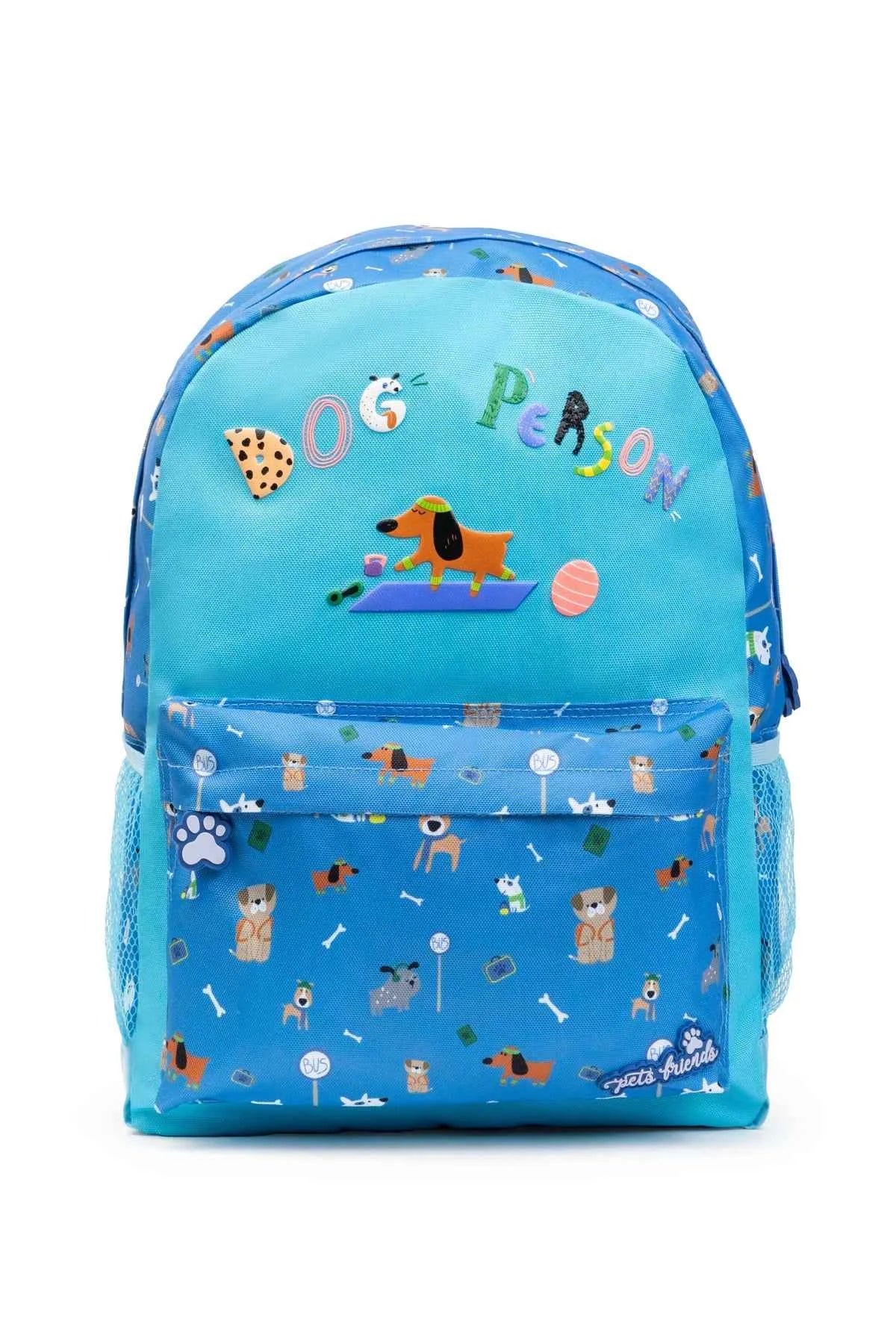 Mochila Dog Person Blue