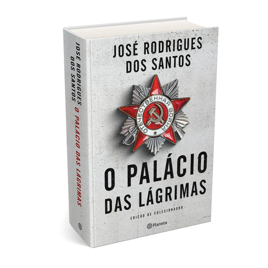 Livro 'O Palácio das Lágrimas' edição de colecionador, capa com emblema e título grande