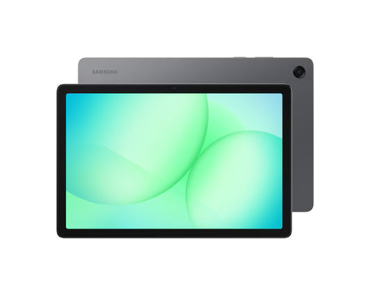 Tablet Samsung de 11 polegadas, vista traseira cinzenta e frente ligada
