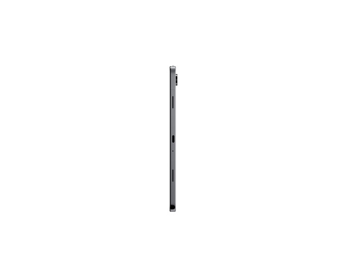 Tablet Samsung Galaxy Tab A11+ de lado com porta e botões laterais