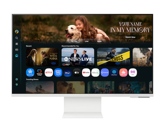 Monitor Samsung M8 de 32" com ecrã e suporte branco