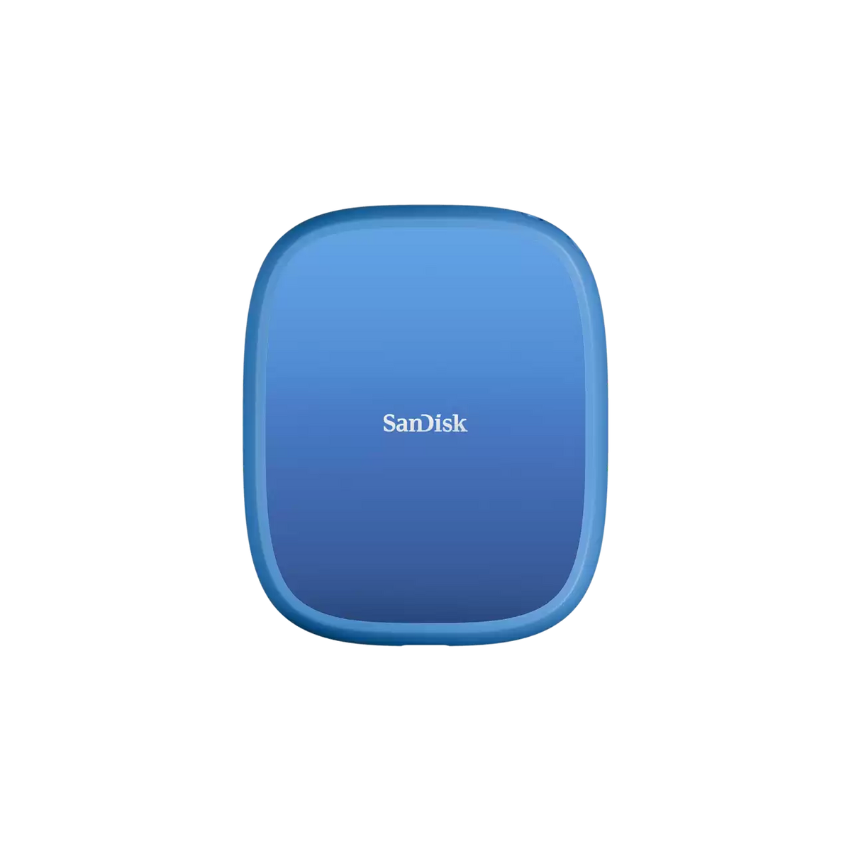 SSD portátil SanDisk Creator azul, vista ligeiramente de lado