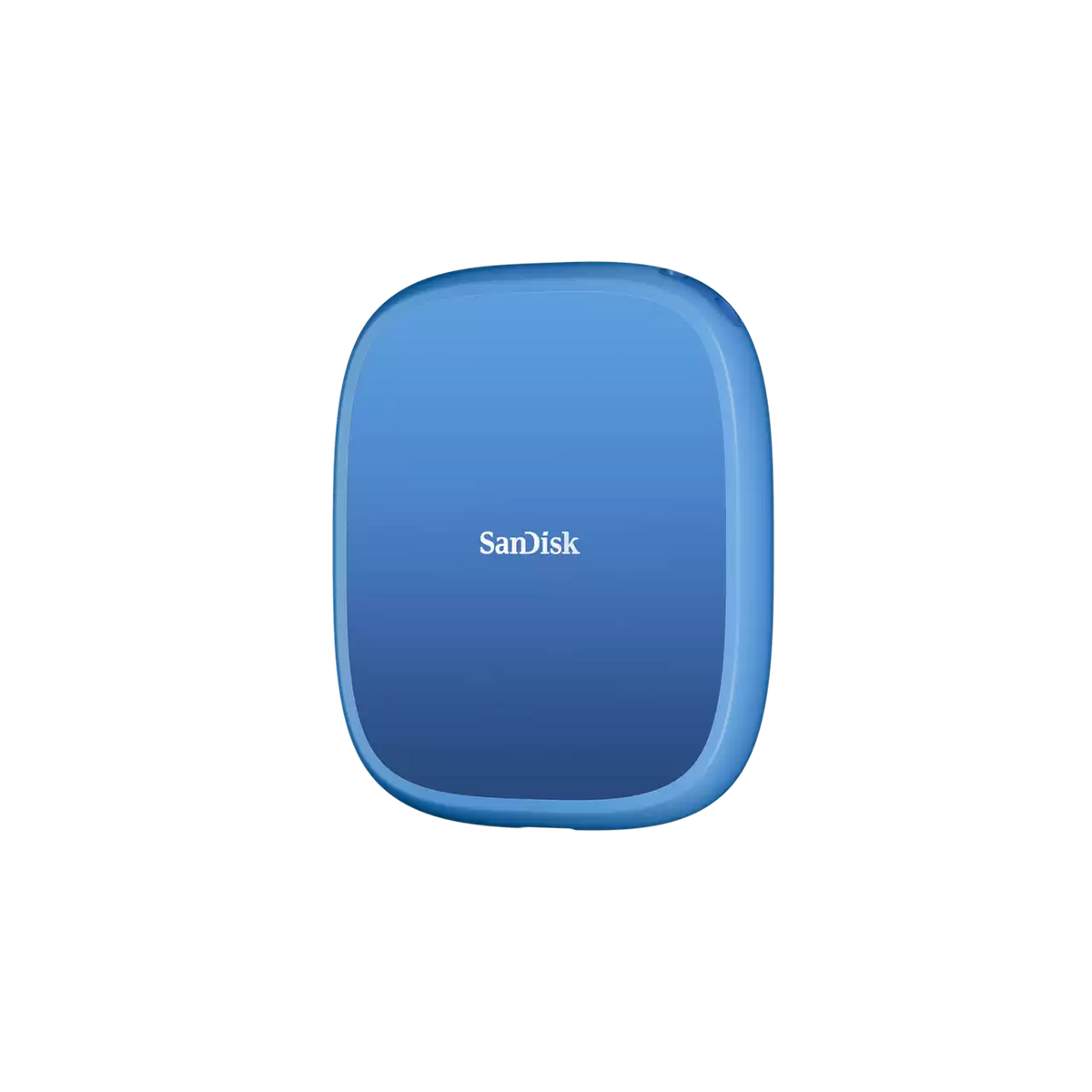SSD portátil SanDisk Creator azul, vista frontal com logótipo ao centro
