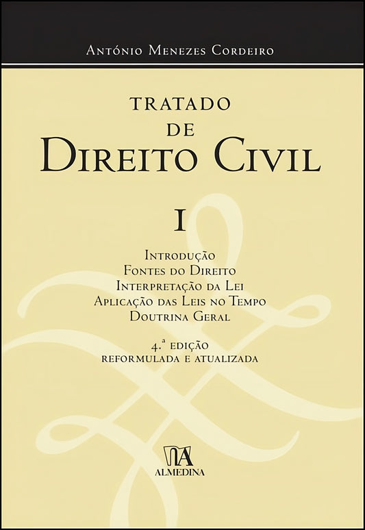 Livro Tratado de Direito Civil I (Introdução) — Capa amarela com título e autor